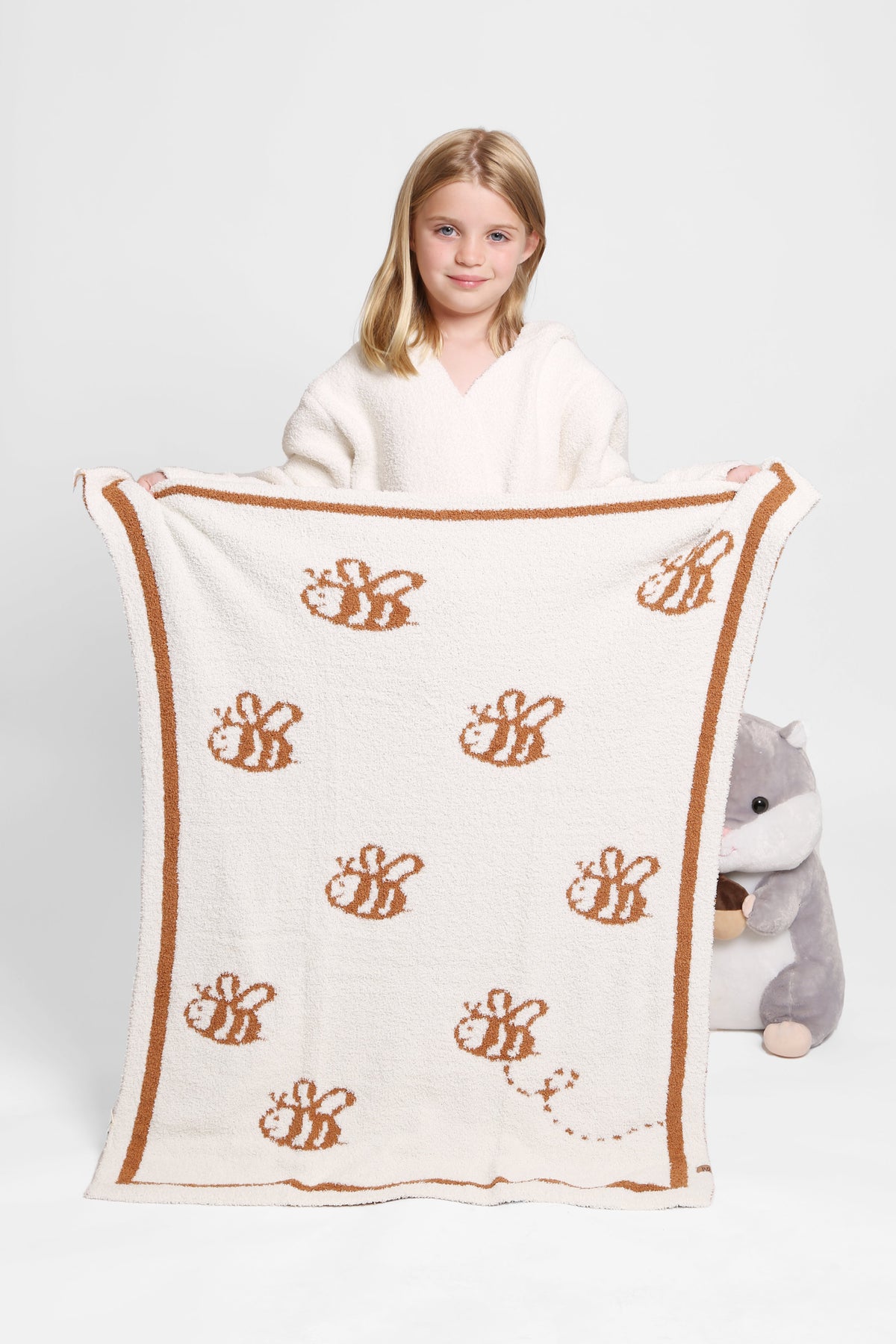 Children’s Bees Print Throw Blanket