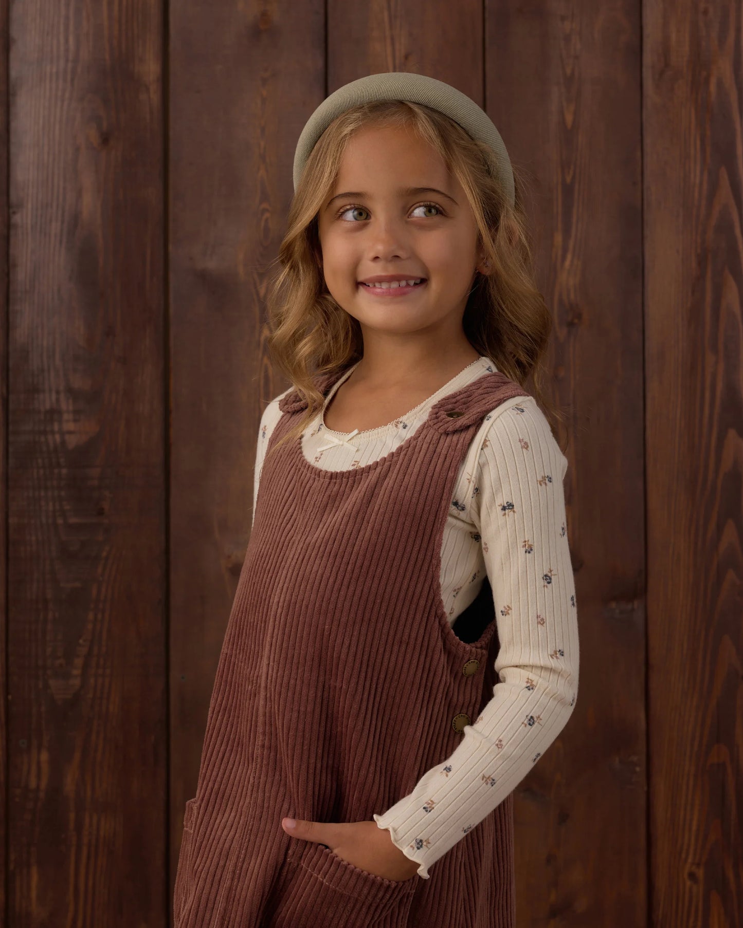Ribbed Long Sleeve Natural Ditsy