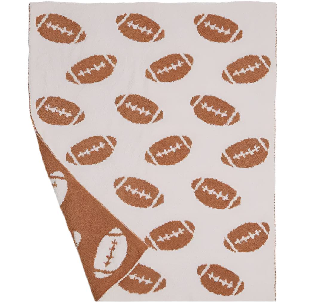 Children’s Football Pattern Throw Blanket