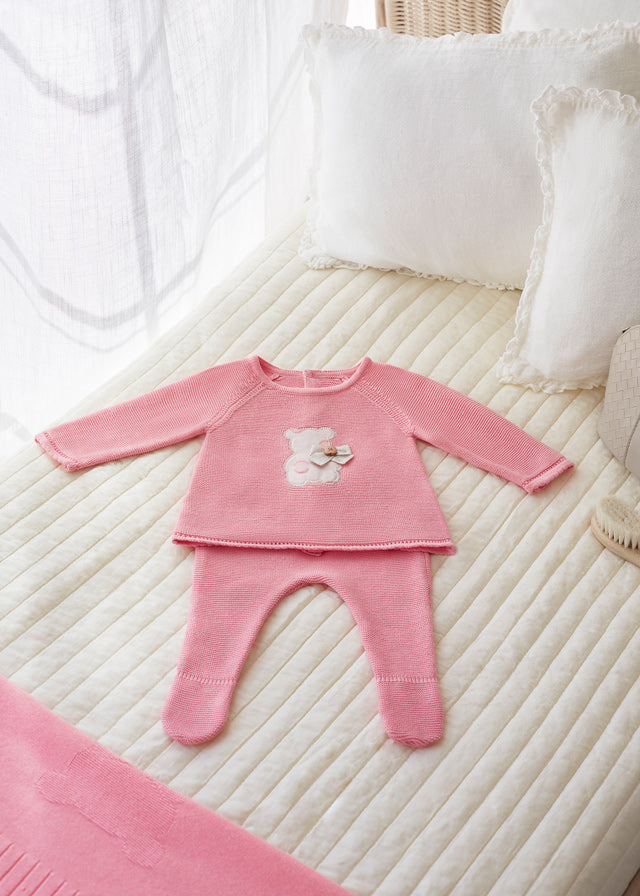 Knit Teddy Bear Leg Warmer Set