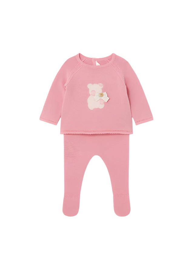 Knit Teddy Bear Leg Warmer Set