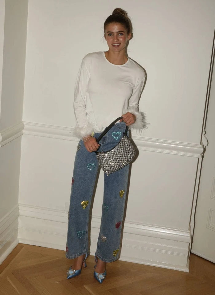 Gems Rainbow Heart Jeans