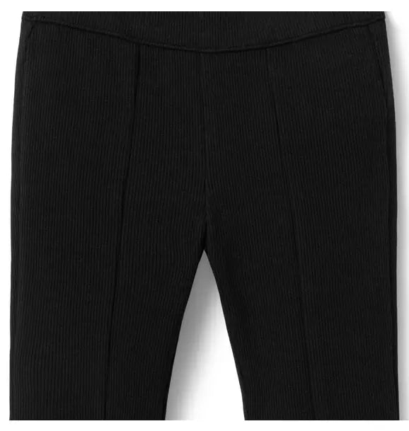 Rib Flare Pant Black