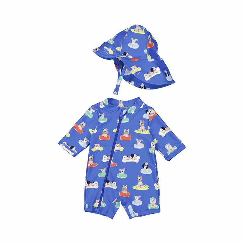 Puppy One Piece Rashguard w/Hat
