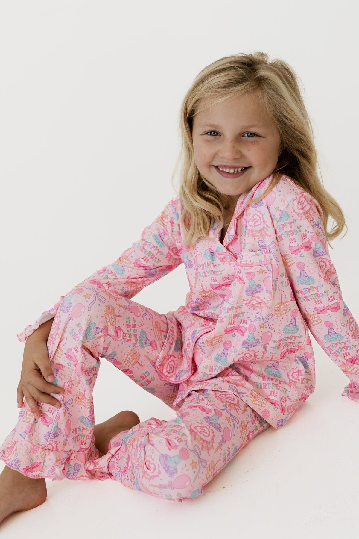 Birthday Girl Kid’s Long Sleeve Ruffle Flare Set