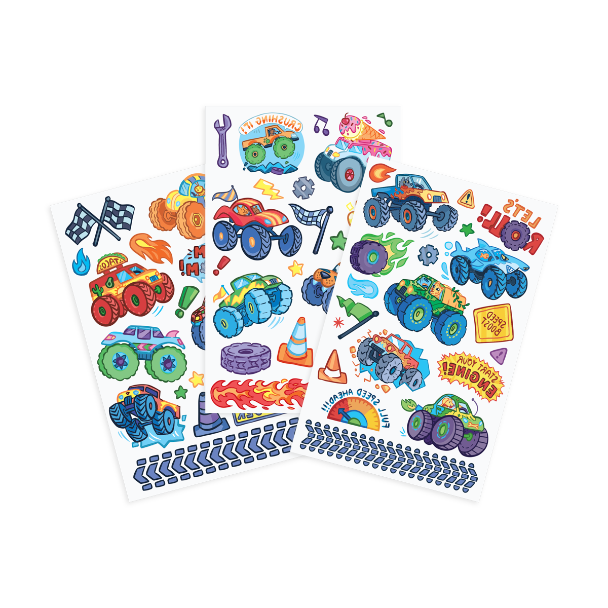 Tattoo Palooza: Temporary Tattoos - Monster Trucks