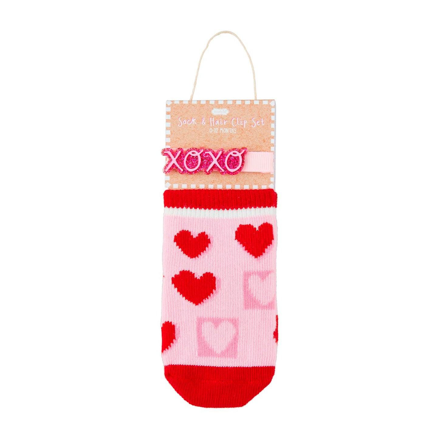 XOXO Sock & Hairclip Set
