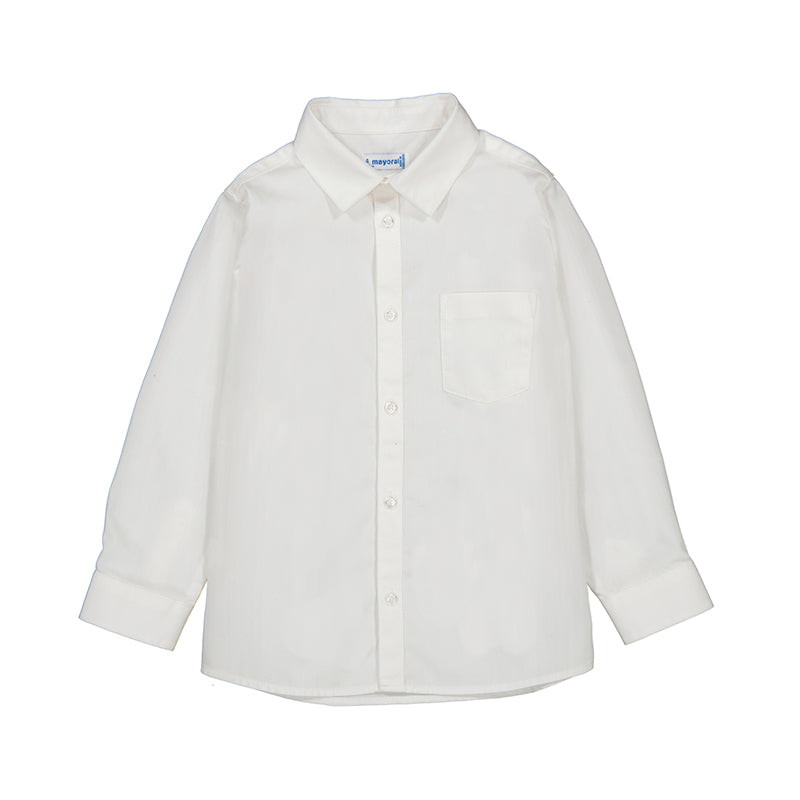 Long Sleeve White Button Up Dress Shirt
