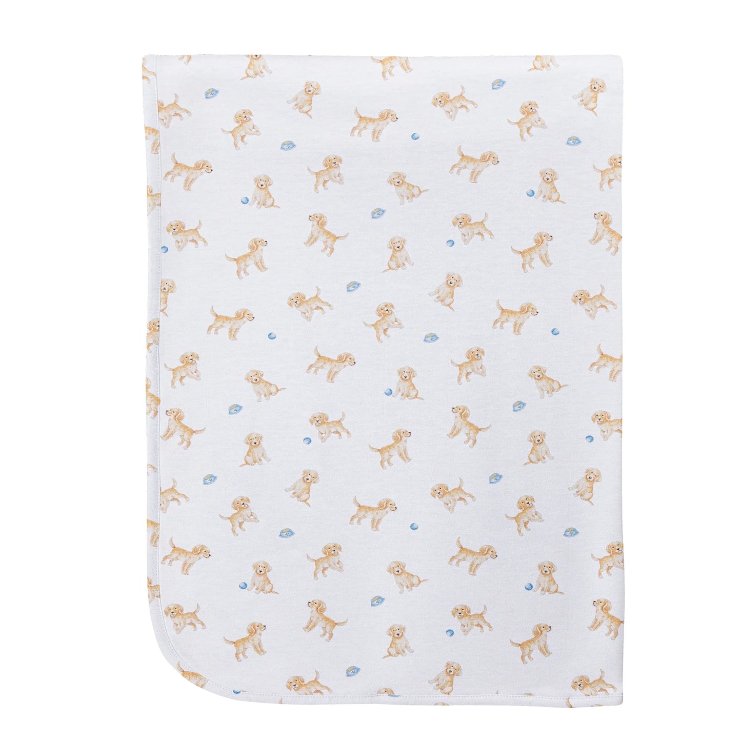 Tiny Puppies Printed Pima Receiving Blanket 30”X28.5”