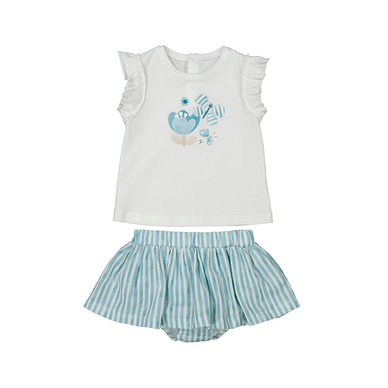 Butterfly Top & Skirted Bloomer Set