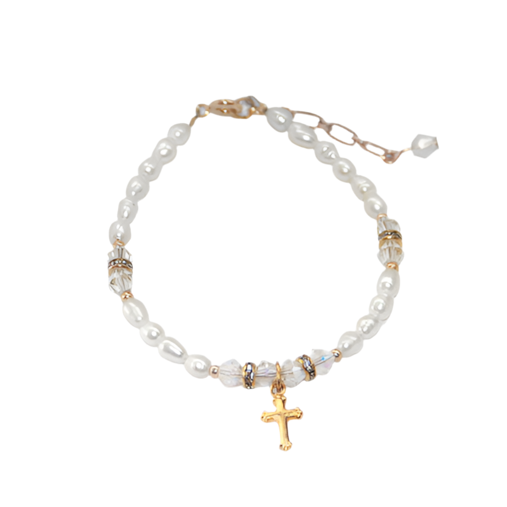 First Communion Freshwater Pearl Bracelet