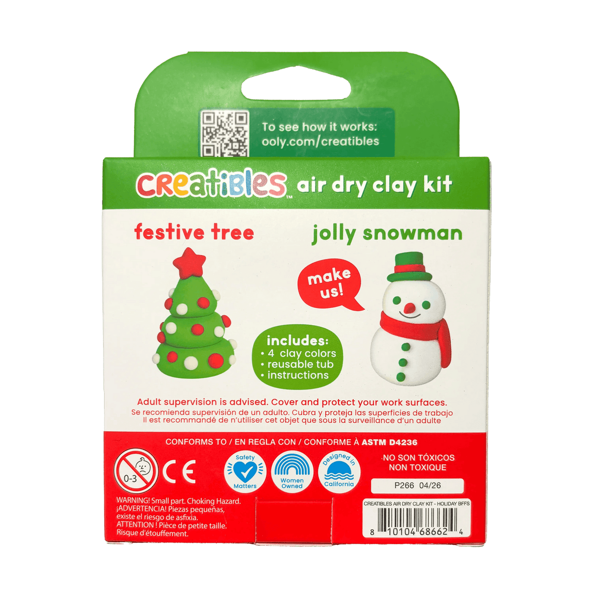 Creatibles Mini Air Dry Clay Kit - Holiday Bffs