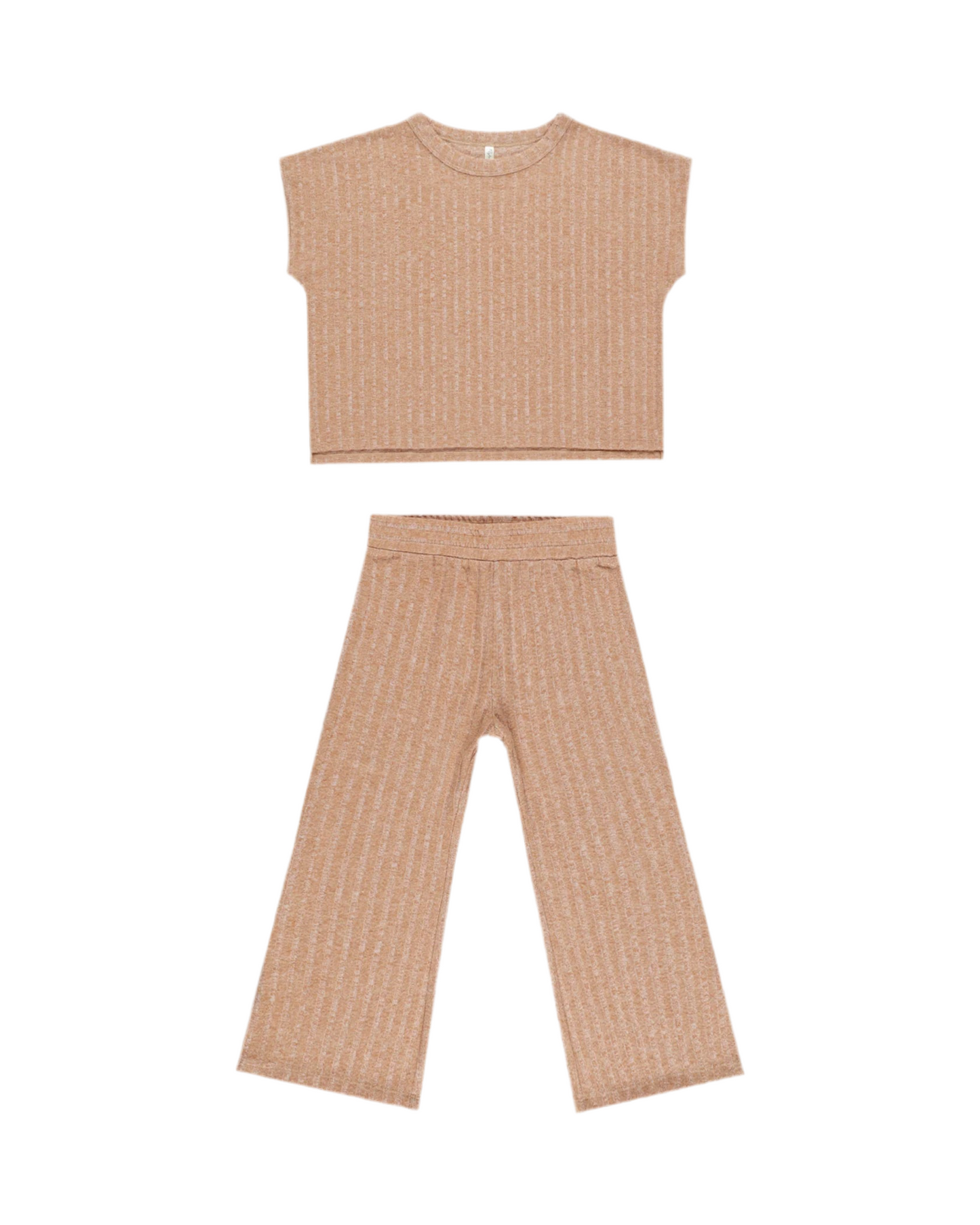 Cozy Rib Knit Set Grapefruit