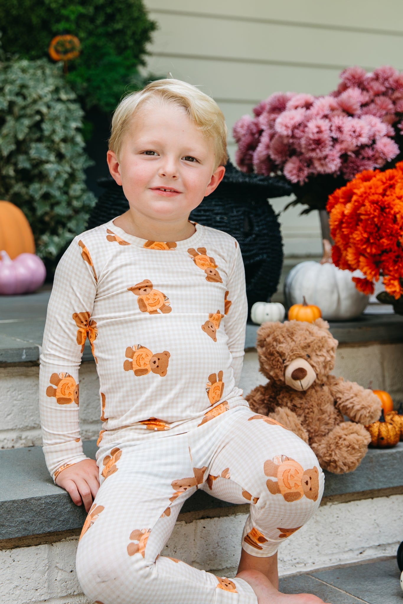 Gingham Little Boo Bear Two Piece Set