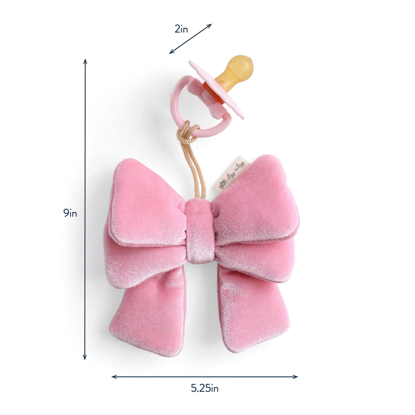 Bow Bitzy Pal Natural Rubber Pacifier & Plush