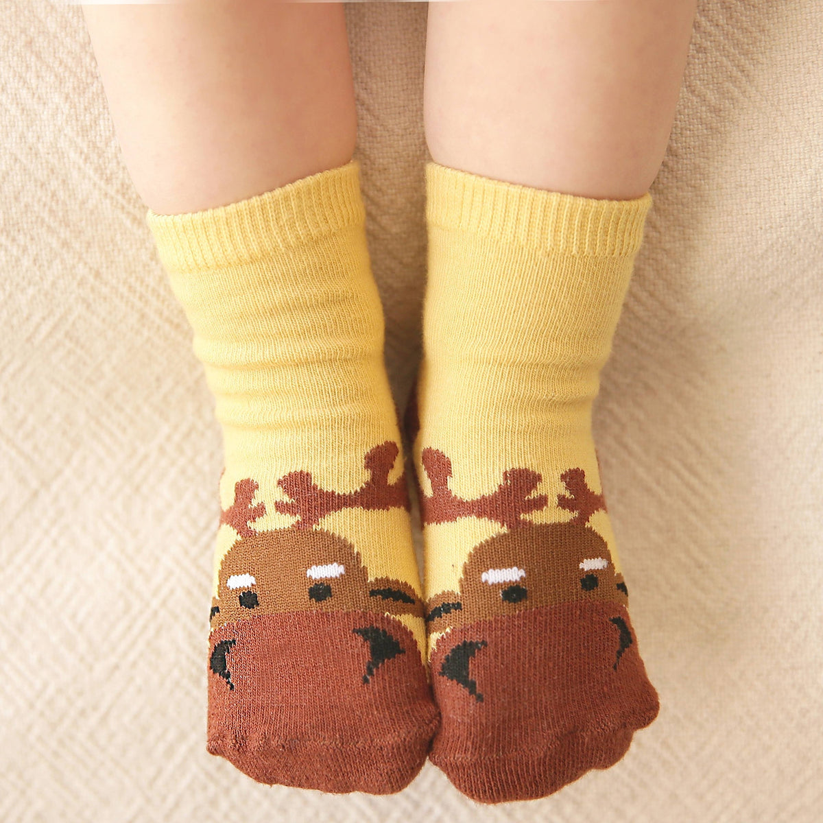 Non-Slip Grip Ankle Socks Moose Zoo