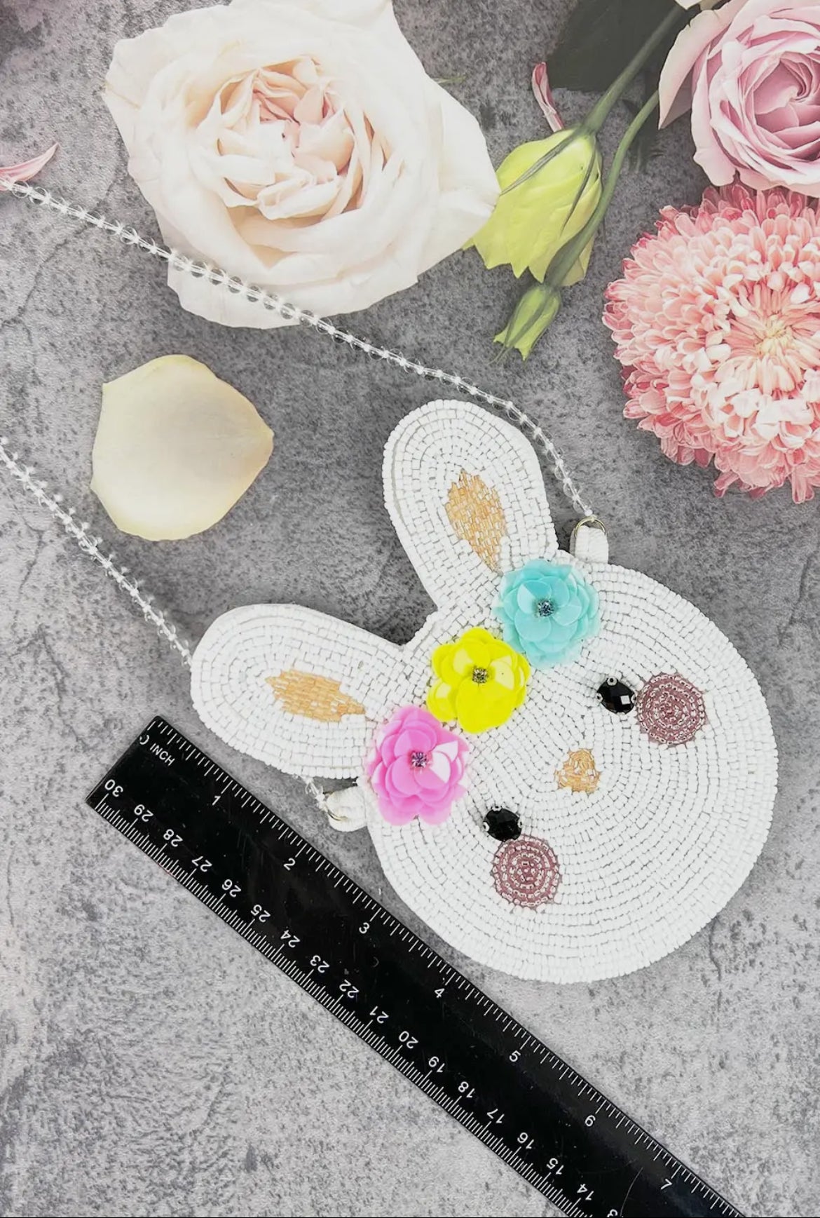 Seed-Beaded Bunny Crossbody