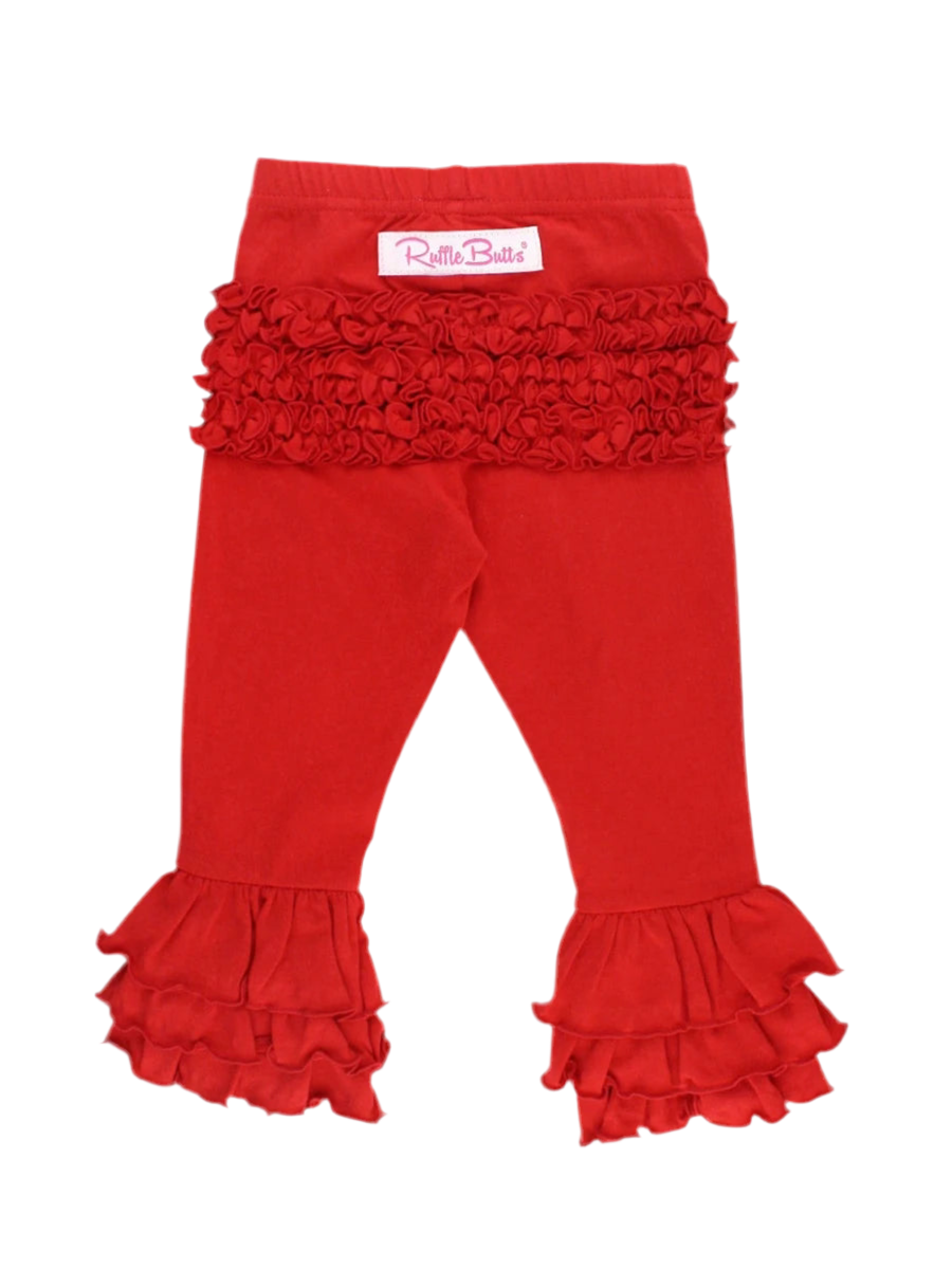 Denim Ruffle Flare Pants