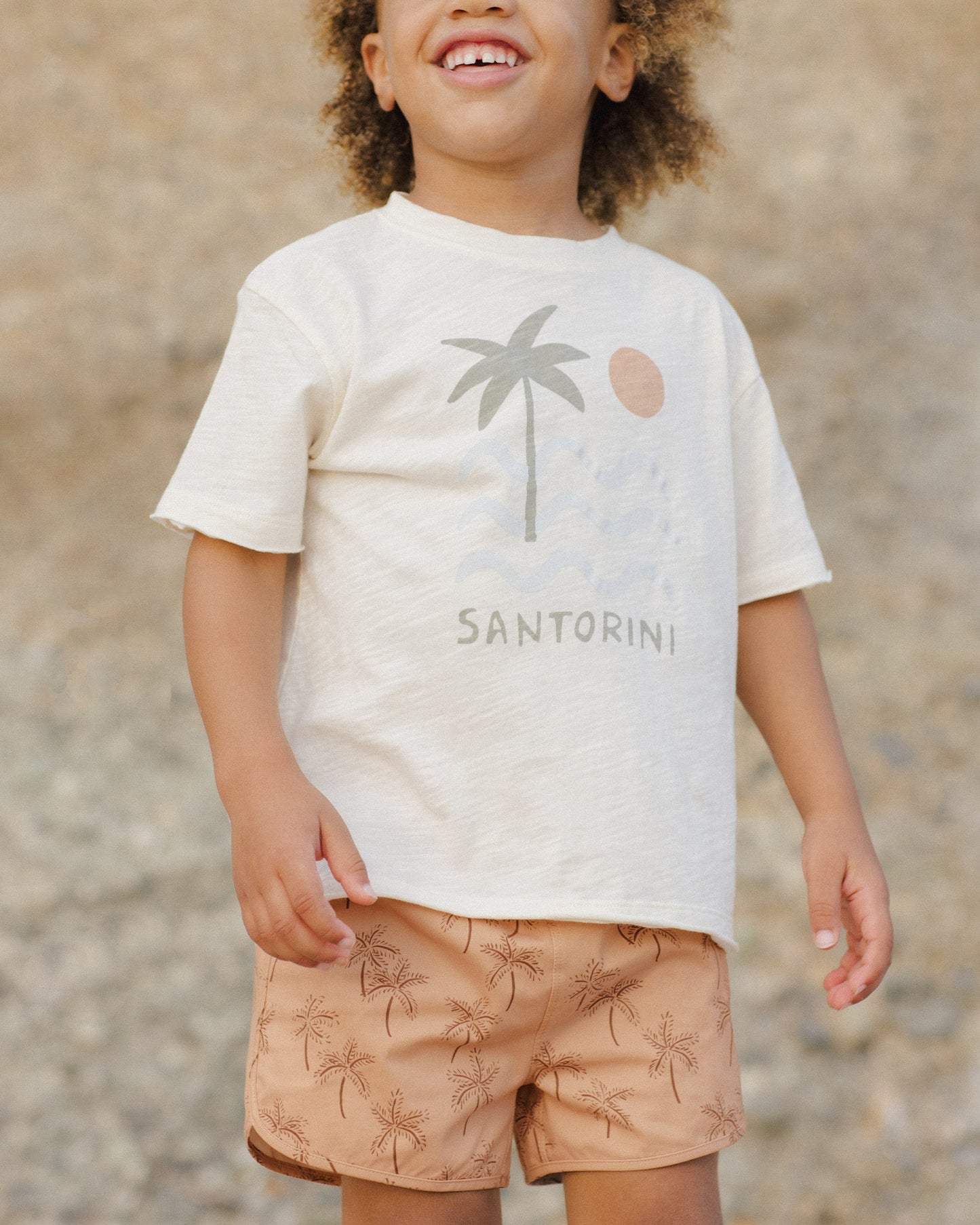 Santorini Raw Edge Tee & Short Set