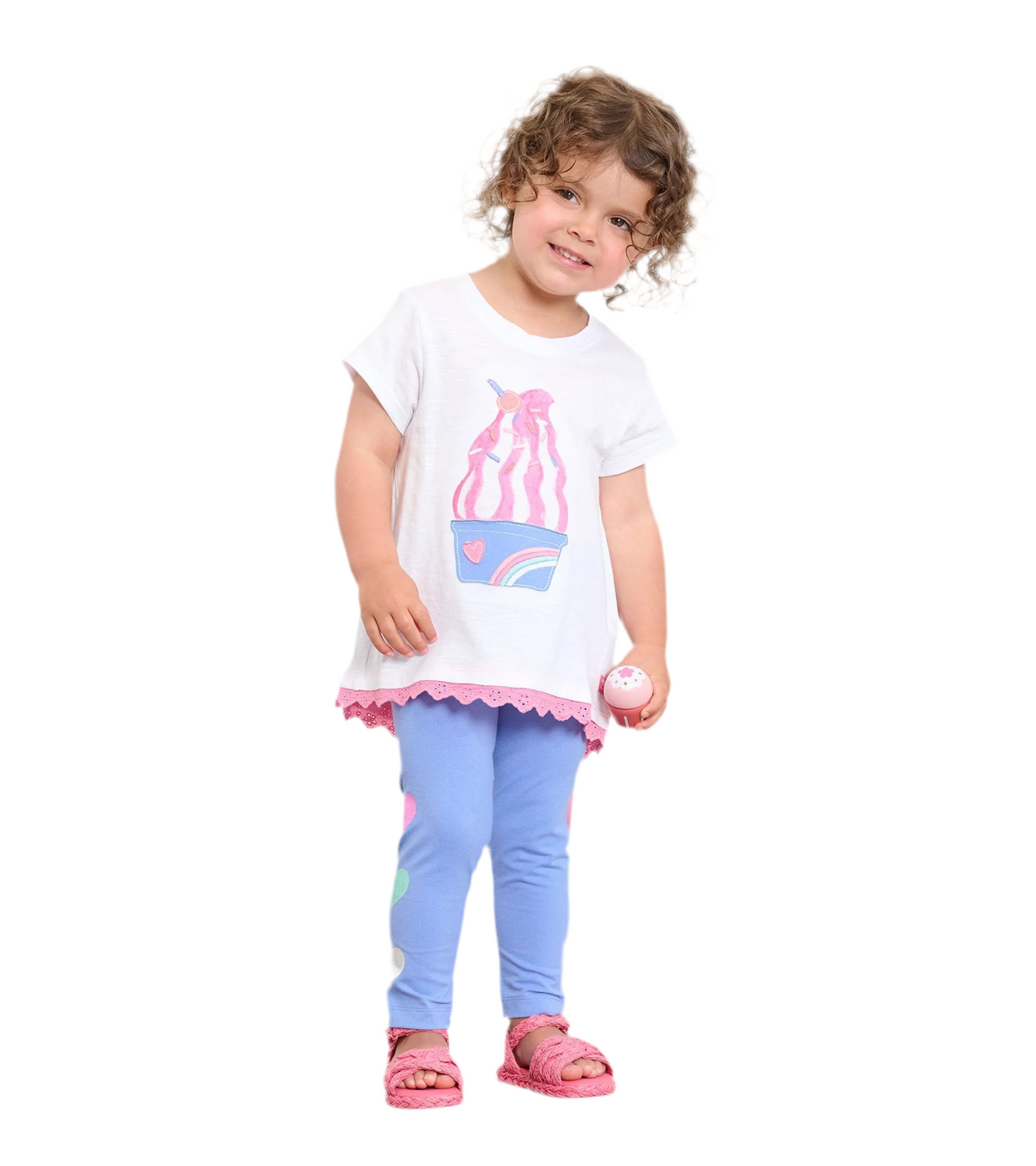 Ice Cream Sundae Tee & Jewel Leggings Set