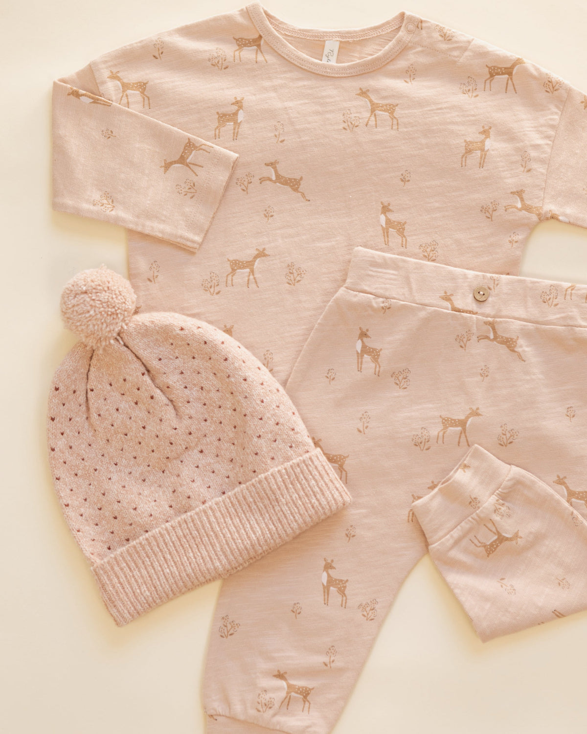 Long Sleeve Tee + Pant Set Fawns