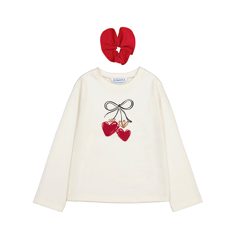 Bow Tee & Heart Legging Set