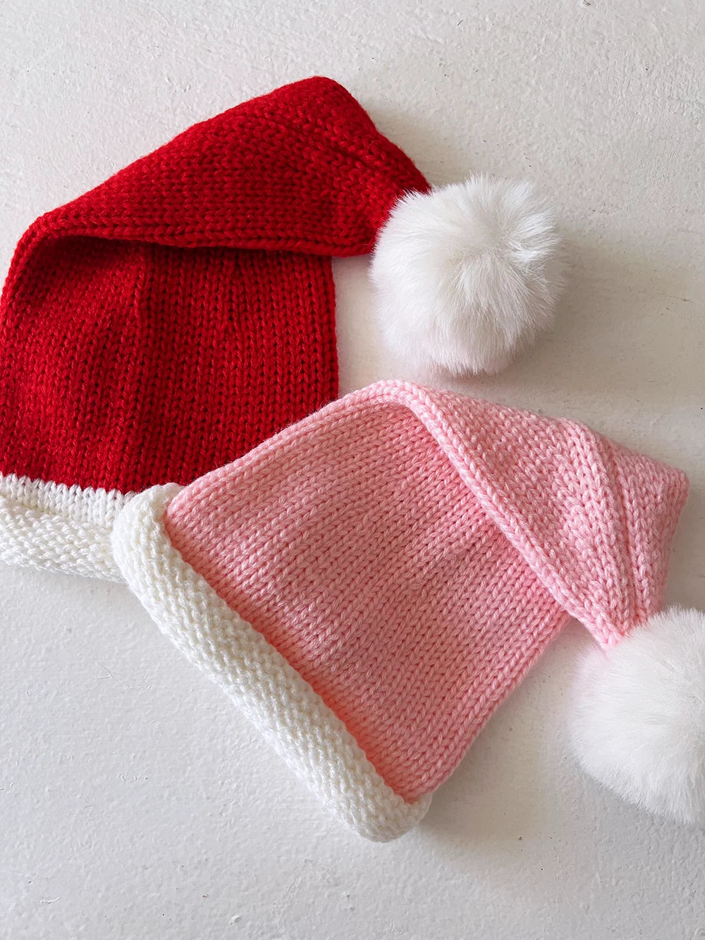 Knit Santa Hat, Pink