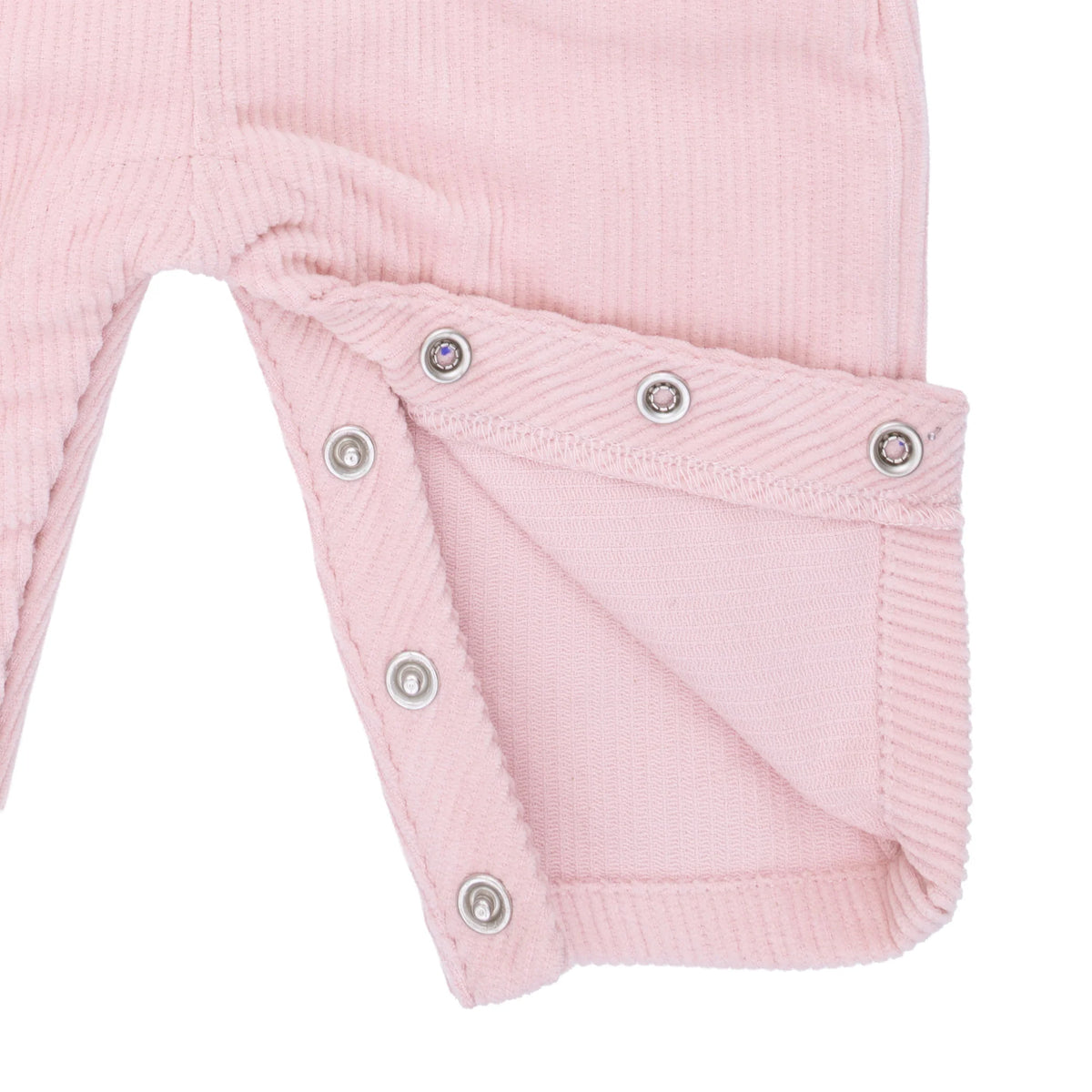 Veiled Pink Corduroy Uni Old School Overall With Horse Applique