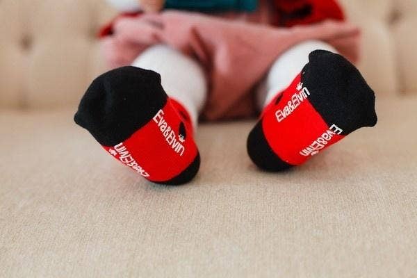 Non-Slip Grip Ankle Socks Ladybug Zoo