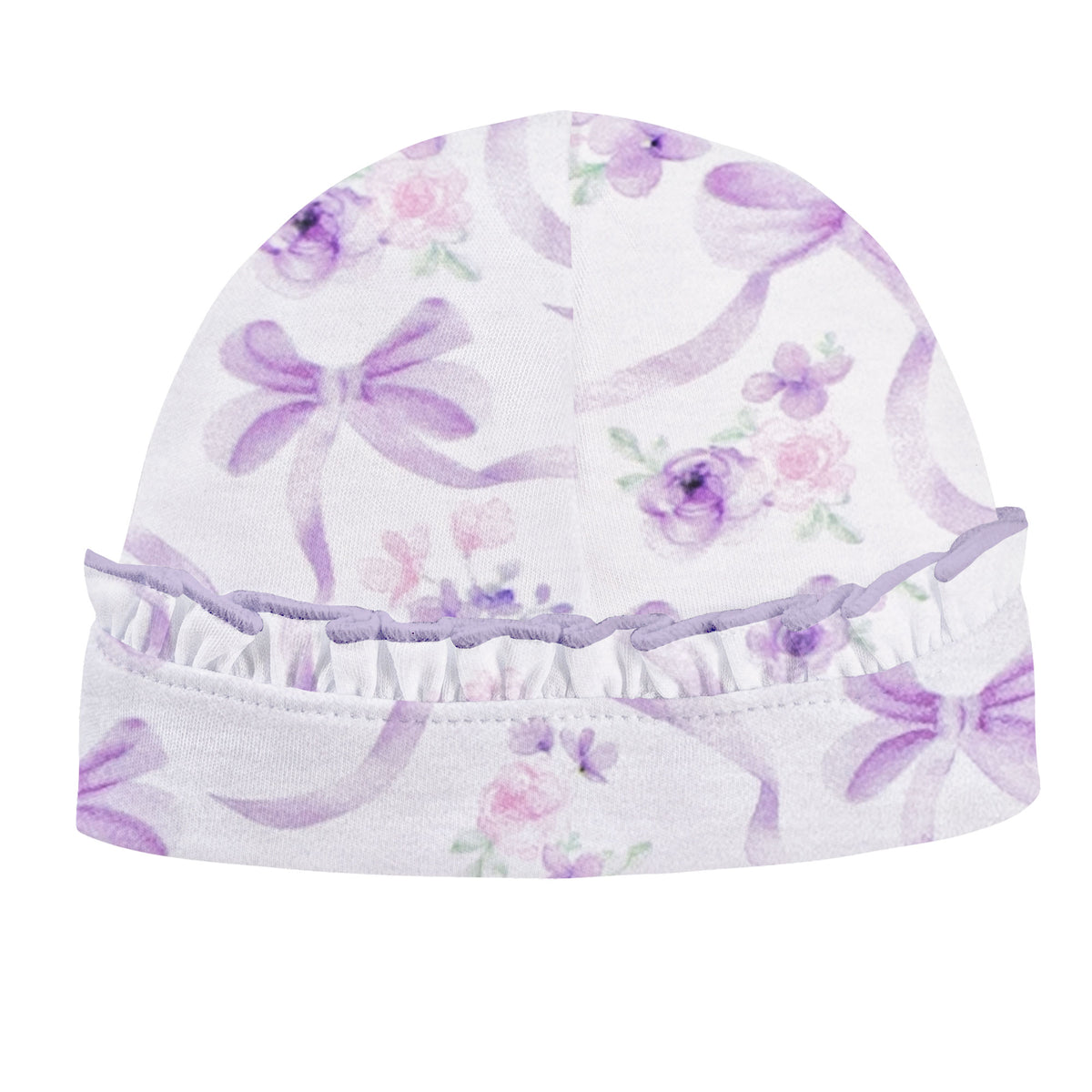 Dreamy Ties Printed Pima Hat With Ruffle