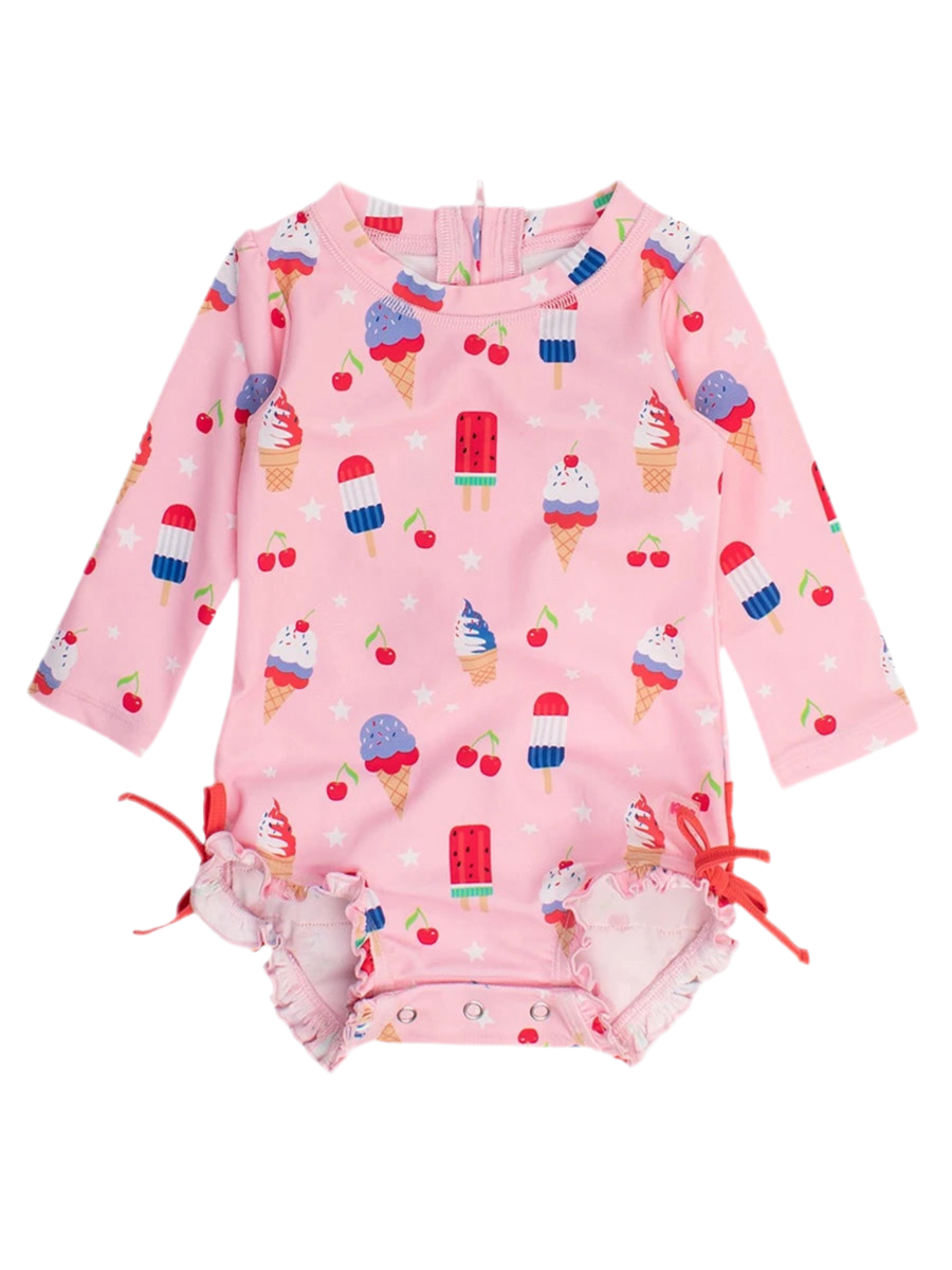 Sweet Freedom Long Sleeve One Piece Rash Guard