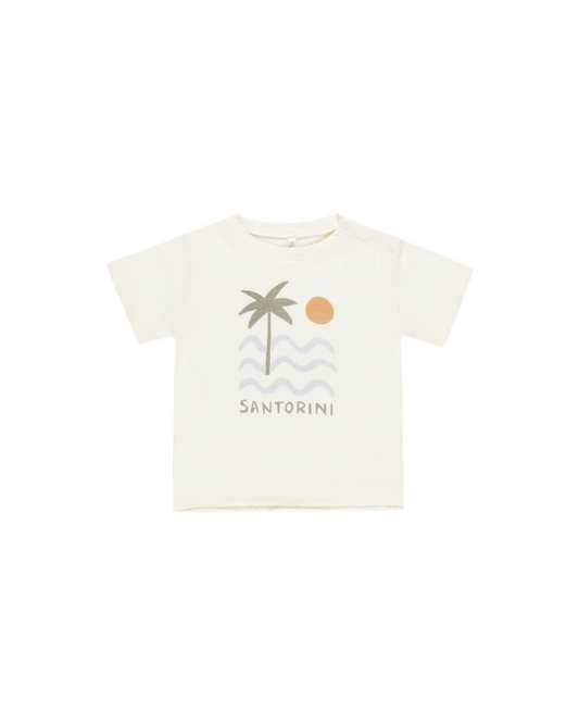 Santorini Raw Edge Tee & Short Set