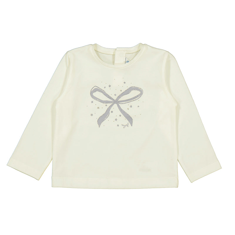 Long Sleeve Bow Tee & Flared Legging Set