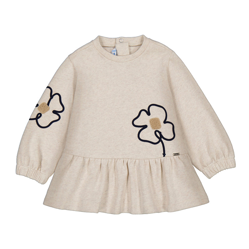 Cream Sweatshirt Dress
