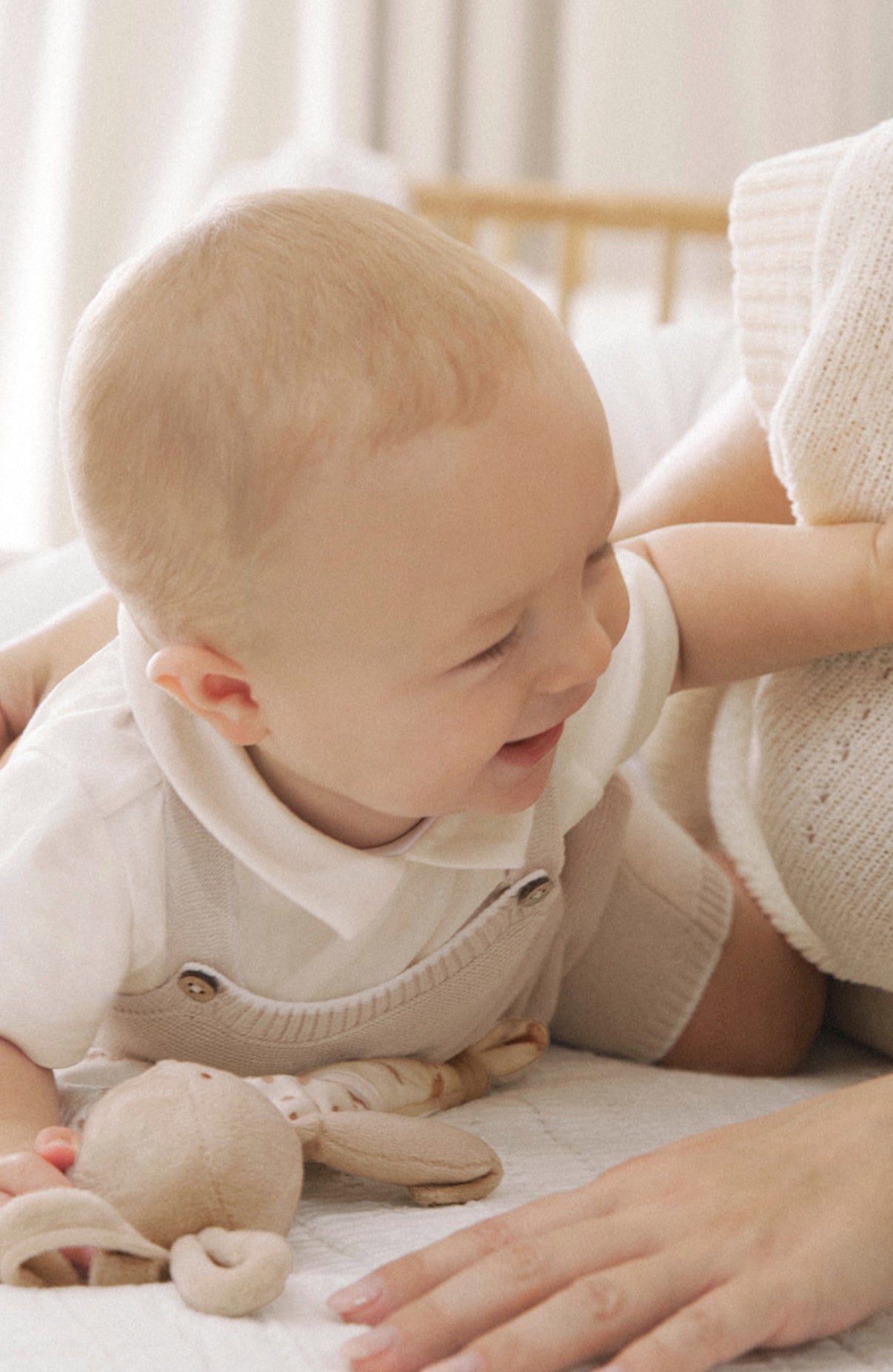 Knit Teddy Bear Romper
