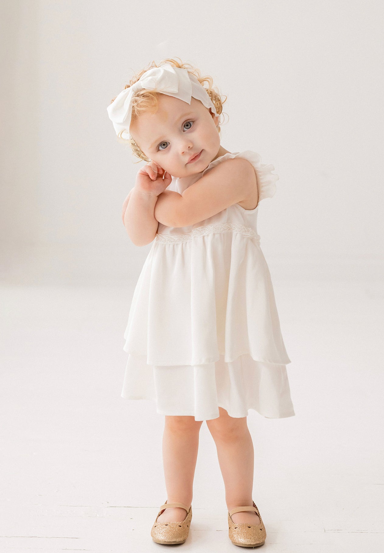 Crystal Flutter Sleeve Dress