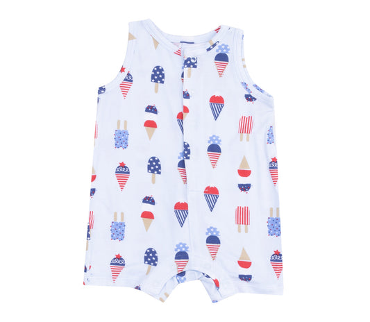 American Ice Cream Blue Sleeveless Shortie Romper
