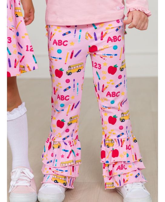 Pink School House Flare Pants