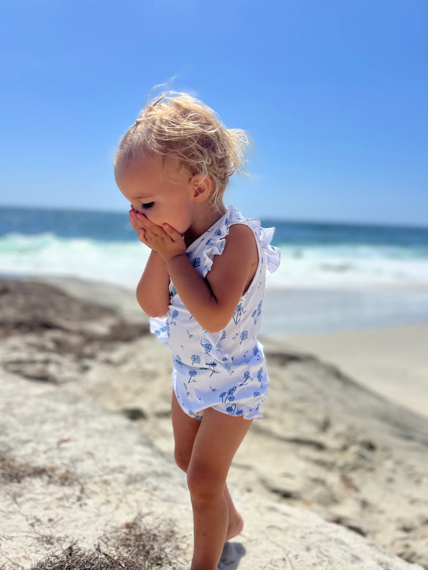 Lark Onesie Blue Dandelion
