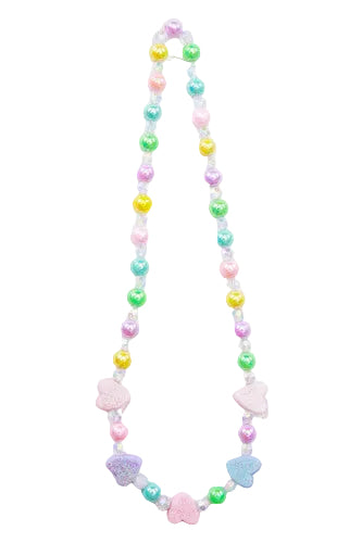 Pastel Glitter Heart Necklace
