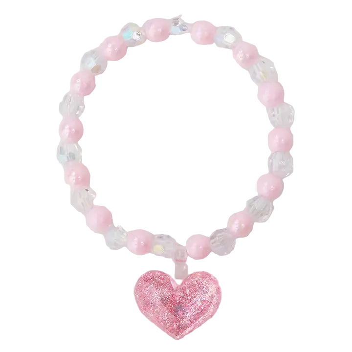 Pink Floating Heart Bracelet
