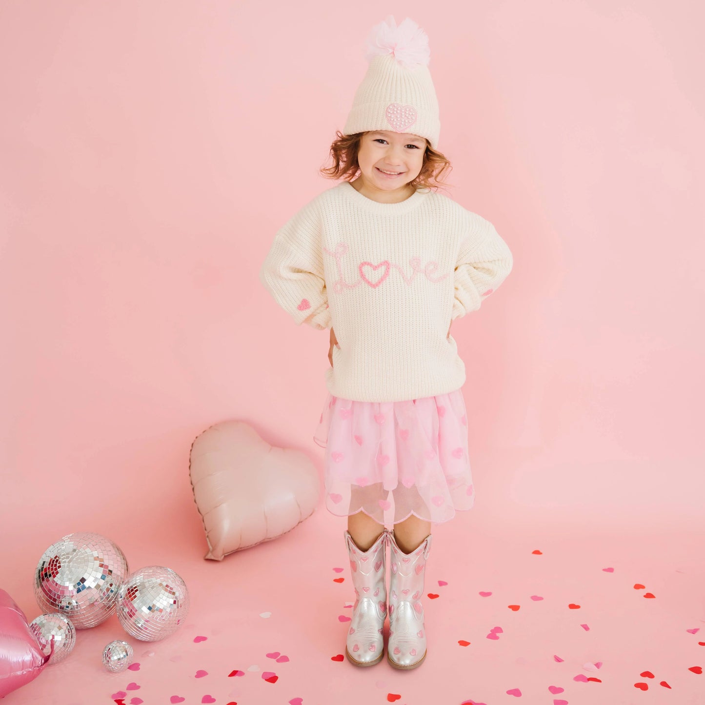 Ditsy Love Valentine’s Day Knit Sweater