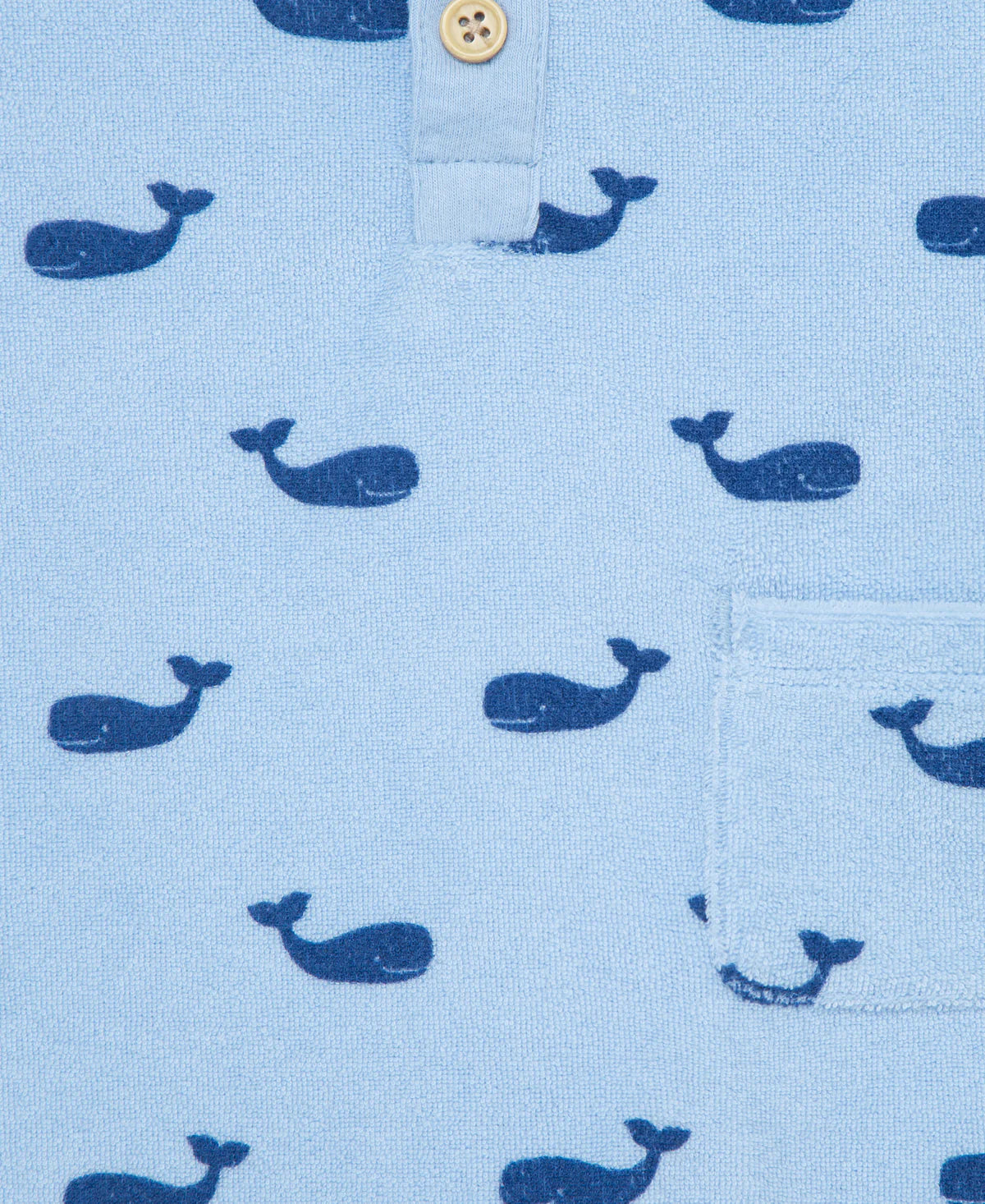 Whales Terry Romper Set