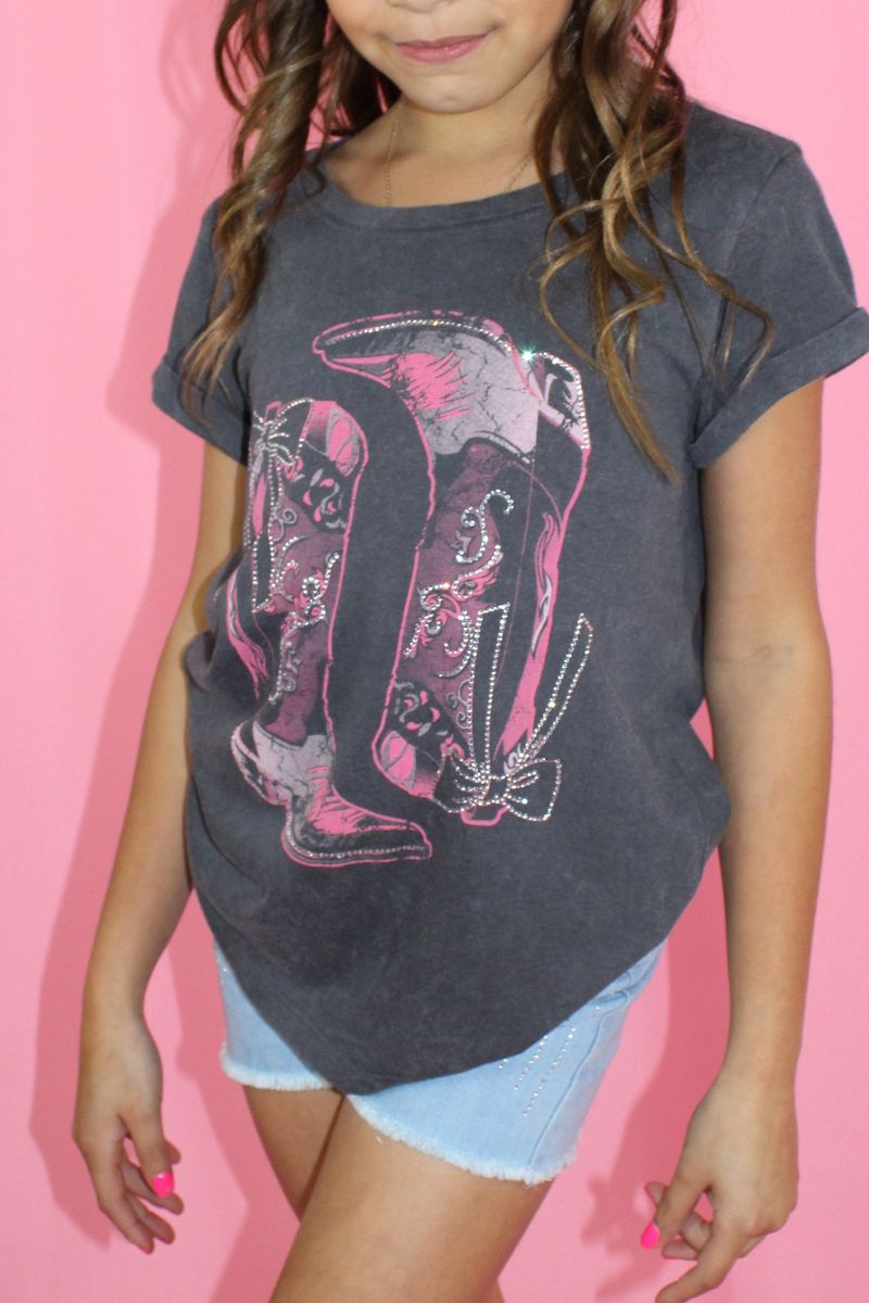 Rhinestone Boots Graphic Tee