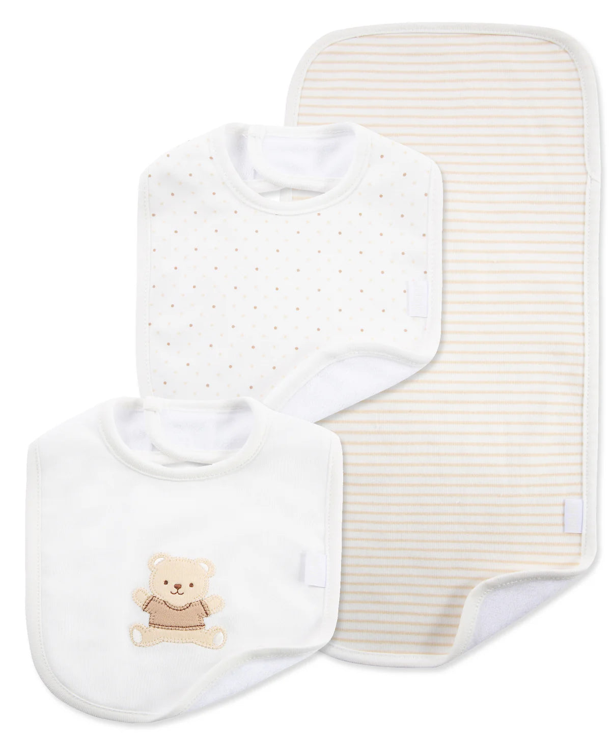 Gentle Bear Bib & Burp Cloth
