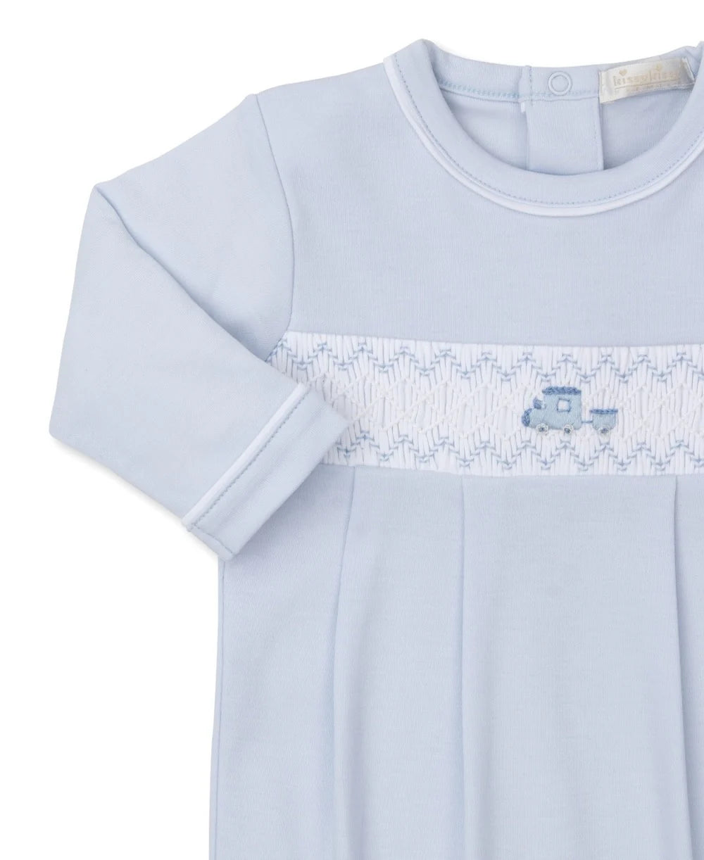 Fall Medley Footie With Hand Smocking