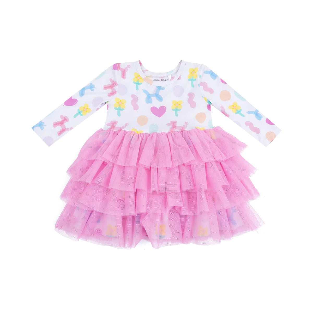 Balloon Animals Pink - Twirly Long Sleeve Layered
Tulle Dress
