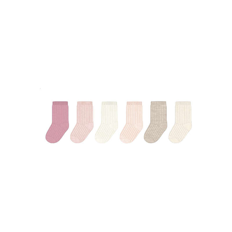 Set of 6 Socks Rose