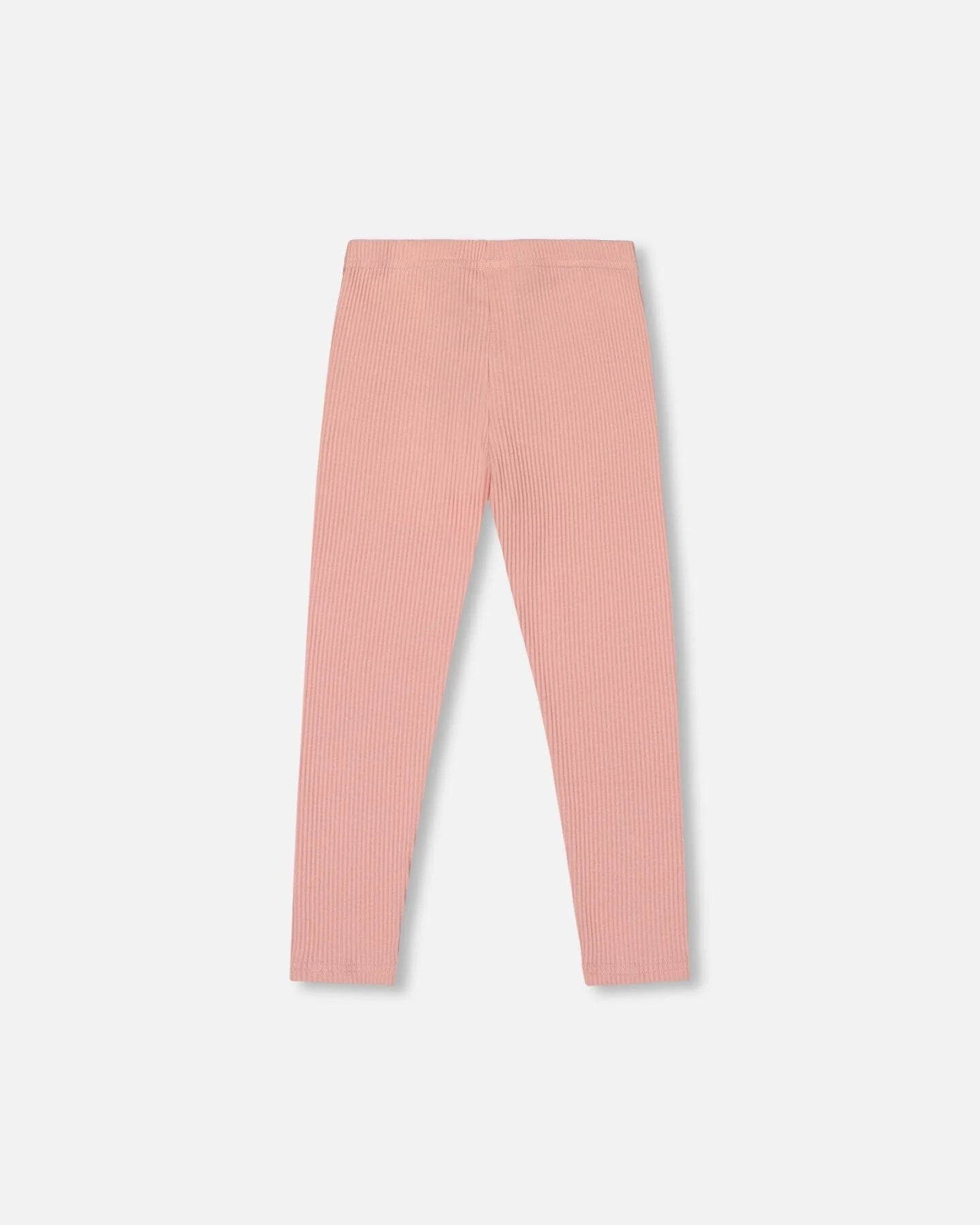 Organic Cotton Long Sleeve T-Shirt Off-White With Hot Chocolate & Ribbed Leggings Pink Set