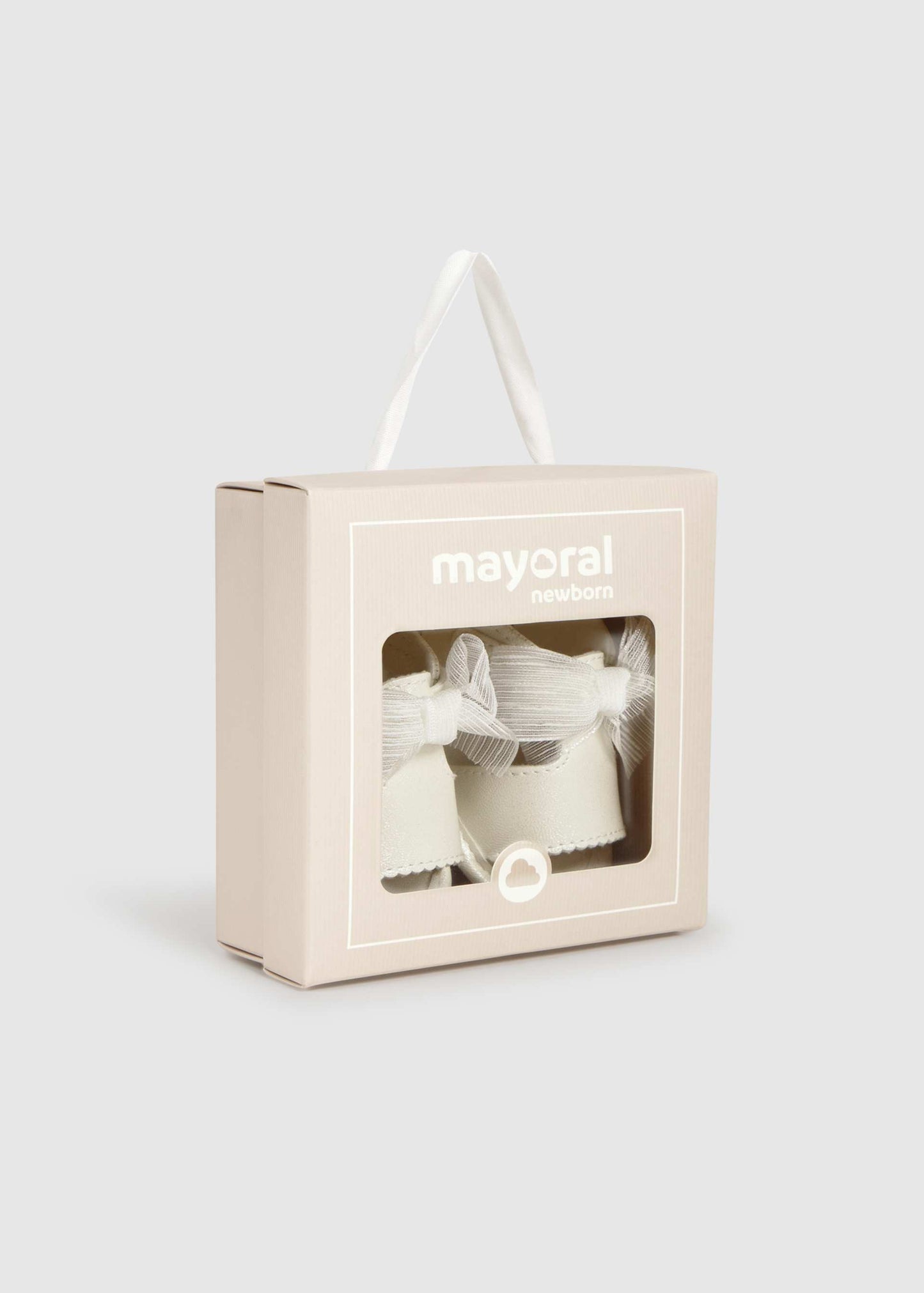 Newborn White Shimmer Sandals